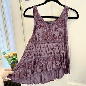 American Eagle Ruffle Tank Top